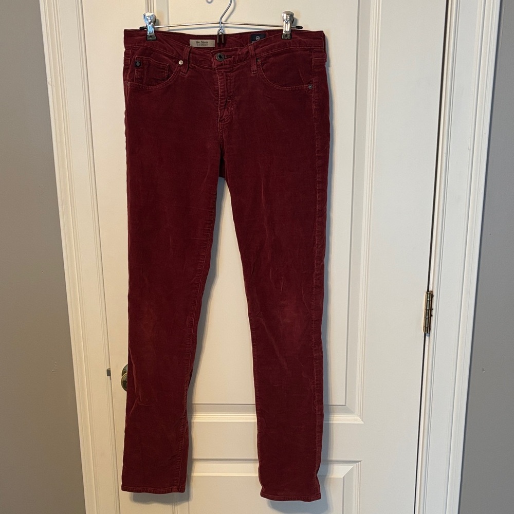 AG Adriano Goldschmied Deep Red Skinny Jeans